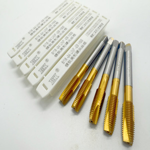 Taraud de machine à pointe spirale Shenxin American Standard Inch 5/16-24 UNF-2B HSS plaqué titane pour métaux non ferreux - Product Image 3