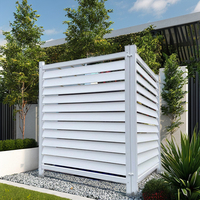 Clôture en aluminium imperméable Guoyao pour extérieur, panneaux de clôture à lamelles verticales et horizontales modernes pour villa, école, parc
