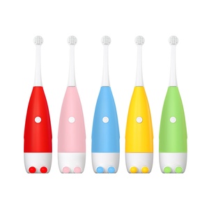 Brosse à dents électrique pour enfants, design canard de dessin animé, bon marché, avec poils doux, écran LED, étanche, rechargeable - Product Image 1