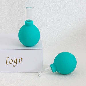 2 pièces de ventouses en <span class=keywords><strong>verre</strong></span> bleu anti-<span class=keywords><strong>cellulite</strong></span>, thérapie par ventouses, masseur, logo personnalisé, ventouses en caoutchouc anti-âge pour le visage - Product Image 5