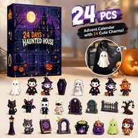 Nouvelle boîte de compte à rebours des fêtes, boîte de décoration, planificateur, calendrier de l'avent DIY 24 jours