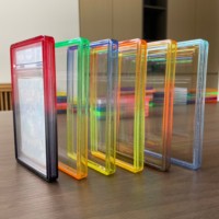 Protection pour cartes gradées PSA, plaque arrière en acrylique transparent renforcée, cadre en TPU dégradé, 41 couleurs disponibles