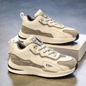 Zapatillas de running Agaran de cuero para hombre, novedad primavera 2026, con suela gruesa elevada, versátiles y a la moda (estilo papá) - Product Image 5