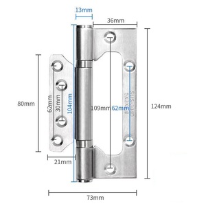Bisagra para Puerta y Ventana de Acero Inoxidable SS304 con <span class=keywords><strong>Dos</strong></span> Rodamientos de Bolas de 3 y 4 Pulgadas, Multicolor - Product Image 3