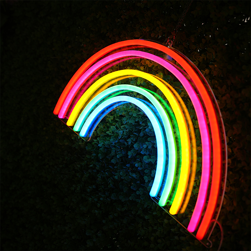 Liyu пользовательские прямые поставки Радужный светодиодный неоновый логотип буквы знак гибкий неоновый знак свет пользовательский светодиодный неоновый знак