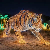 Decoración de Faroles para Parque de Atracciones de Animales, para Navidad, Uso en Interiores/Exteriores, Espectáculo de Luces para Parque Temático