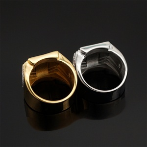 Dainty <b>Men</b> <b>Rings</b> Stainless Steel Jewelry <b>Ring</b> Luxury Full Diamond Hoop <b>Rings</b> <b>for</b> <b>Men</b> - Product Image 5