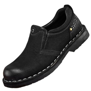 Chaussures Oxford pour hommes en cuir de vachette véritable, à lacets, pour le bureau et les occasions décontractées, antidérapantes, résistantes à l'usure, style rétro, semelle en caoutchouc - Product Image 5