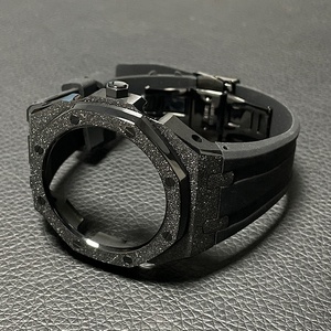 GA2100 MOD Update 4ème génération Boîtier de montre en acier inoxydable givré avec couronne Bracelet de montre en silicone Lunette métallique <span class=keywords><strong>GA</strong></span> <span class=keywords><strong>2100</strong></span> - Product Image 4