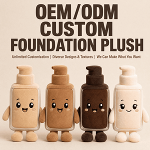 ตุ๊กตาแฮปปี้ฟาวเดชั่นปั๊ม พลัชทอย ผลิตตามสั่ง OEM ODM จากโรงงานโดยตรง คุณภาพสูง ของขวัญเครื่องสำอางแบรนด์หรู พร้อมของแถม - Product Image 2