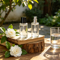 Botol Parfum Silinder Transparan dengan Dasar Tebal Ukuran 30ml 50ml 100ml Tutup Hitam dan Tipe Penutup Roller