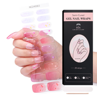 Autocollants personnalisés anti-français pour ongles en gel semi-durci de couleur arc-en-ciel dans un emballage de boîte en papier