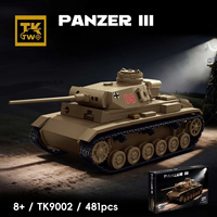 TK9002 Panzer III Sd Kfz 141 allemand de la Seconde Guerre mondiale, char moyen à l'échelle 1:35, blocs de construction, modèle militaire de collection pour les amateurs adultes