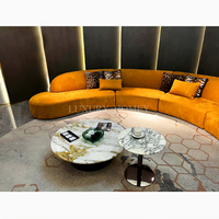 Ensemble de canapés de luxe italiens haut de gamme pour salon, mobilier moderne de designer, canapé en tissu pour villa