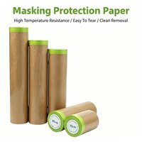 Acryl-Klebstoff Einseitiges Kraft-Schutzpapier für Fahrzeugschutz und Lackierung Wasserdicht & Abnehmbar