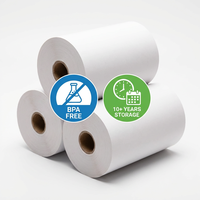 Rouleau de papier thermique fiable 57 mm x 40 mm, papier POS longue durée pour banques, guichets automatiques et finance