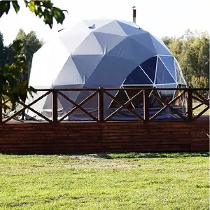 Không thấm nước 5m 6M dome glamping lều cho khu nghỉ mát khách sạn