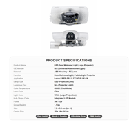 Projecteur de lumière de porte de voiture HD Plug-and-Play effet ombre fantôme pour Lexus LS ES GS LX CT RC IS UX GX Series