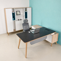 Mobili per Ufficio, Moderna Postazione di Lavoro Direzionale, Set per Ufficio Domestico, Scrivania a L in Legno, Fornitura all'Ingrosso per Ufficio