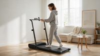 Tapis roulant électrique avec plaque vibrante et fonction d'inclinaison pour brûler les graisses, usage domestique, capacité de 120 kg