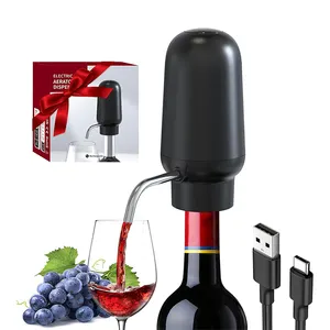Vendedor caliente recién llegados materiales de seguridad de grado alimenticio aireador de vino eléctrico vertedor portátil fácil de limpiar decantador de vino eléctrico