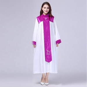 Robe <span class=keywords><strong>de</strong></span> chœur personnalisée pour femme, vêtements <span class=keywords><strong>de</strong></span> chant, robes <span class=keywords><strong>de</strong></span> chœur à manches longues, robe <span class=keywords><strong>de</strong></span> <span class=keywords><strong>prêtre</strong></span> - Product Image 4