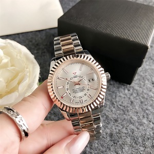 Dışbükey Lens ile erkek paslanmaz çelik izle cenevre takvim Miyota hareketi işaretçi ekran batı izle Dial - Product Image 6