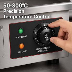 Commercial 1500W Electric <b>Flat</b> <b>Top</b> <b>Griddle</b> Professional Stainless Steel Countertop <b>Griddle</b> Machine for Restaurant Kitchen - Product Image 2
