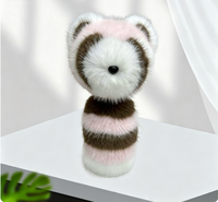 Porte-clés pendentif petit raton d'Amérique mignon, poupée en peluche populaire, figurine renard-chats, accessoire de sac