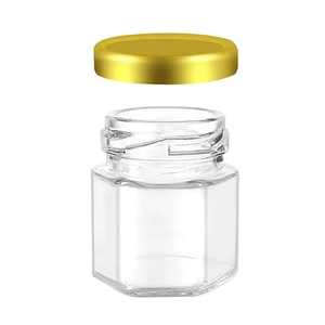 Etichetta personalizzata all'ingrosso 25ml 30ml 50ml vasetti esagonali di miele trasparente bottiglia di <span class=keywords><strong>vetro</strong></span> vuota - Product Image 6