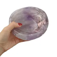Cuenco de cristal de cuarzo de amatista púrpura Natural personalizado tallado a mano