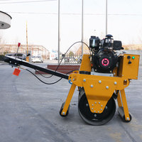 Rouleaux compresseurs vibrants professionnels à tambour unique de 350 kg pour l'exportation, mini-compacteurs de sol pour la compactation des terres