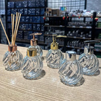 Flacon diffuseur diffuseur bouteille en verre 100ml bouteille diffuseur personnalisée et bouteille de savon plat en verre