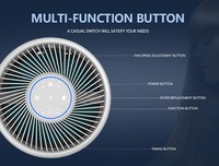 Purificateur d'air intelligent portable domestique avec filtre HEPA et charbon actif, édition économique OEM d'usine, pour éliminer la fumée, compatible WIFI