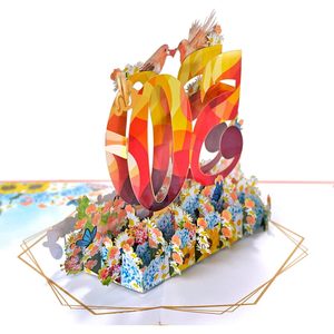 50th Anniversary Pop up 3D Romantic Love Greeting Card 4 Color Printed Gloss Lamination for Wedding & Valentine's Day - Product Image 6
