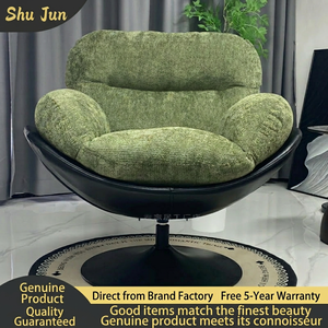 Fauteuil de loisirs nordique pivotant en <span class=keywords><strong>tissu</strong></span> capitonné, style <span class=keywords><strong>scandinave</strong></span>, pour hôtel, maison, bureau, appartement, salon - Product Image 4