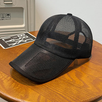 Gorra de Béisbol Unisex para Protección Solar de Verano, Gorra de Sol de Talla Grande, Gorra de Malla Transpirable con Visera
