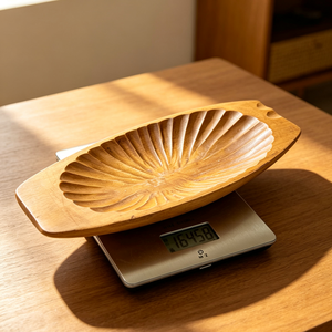 Portavelas de madera, bandeja de madera barata de contrachapado personalizada, con borde natural de <span class=keywords><strong>balsa</strong></span>, tallada redonda, con forma de media luna y tortuga, para aperitivos, para sofá de salón. - Product Image 4