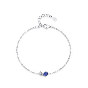 Elegante conjunto de pulsera y anillo de plata de ley S925 con diseño geométrico de diamantes azules, versátil y sofisticado para mujeres. - Product Image 6