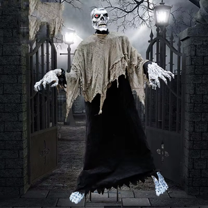 Grand capteur électrique mécanique, <span class=keywords><strong>loup</strong></span>-<span class=keywords><strong>garou</strong></span>, fantôme, squelette, faucheuse, épouvantail, chevalier, sorcière, accessoires de décoration, Halloween - Product Image 3