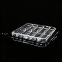 Nouvelle palette de fards à paupières rectangulaire vide en plastique, 10 compartiments, en matière vierge écologique, boîte d'emballage cosmétique, vente en gros