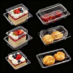 Barquette alimentaire thermoformée personnalisée en <span class=keywords><strong>PET</strong></span>, barquette en plastique transparent de qualité alimentaire à 6 compartiments pour gâteaux et desserts - Product Image 5