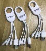 Hadiah Bisnis yang Bagus 3 in 1 Kabel Data Multi Antarmuka, Kabel Pengisi Daya Portabel Cincin Besar Hadiah Promosi Kabel Data dengan logo