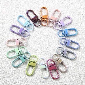 Porte-clés en alliage de zinc en forme de U, 32 mm x 12 mm, boucle rouge pour sac, pendentif, accessoire de bijouterie DIY - Product Image 2