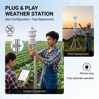 Station météo compacte OEM 7 en 1 de qualité industrielle, système de capteurs environnementaux ultrasoniques étanche IP65 pour l'agriculture intelligente