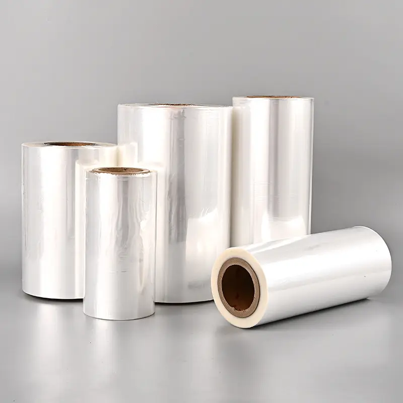 China Fábrica Atacado Laminado Dobrável Criogênico Apegar Embalagem De Alimentos Calor POF PVC Poliolefina Shrink Wrap Film Roll Sleeve