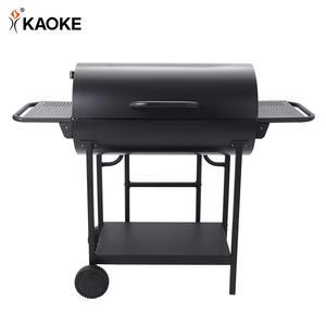 <span class=keywords><strong>Barbecue</strong></span> au charbon de bois portable KAOKE de 29 pouces, robuste, à <span class=keywords><strong>double</strong></span> canon, rond, avec roues - Product Image 3