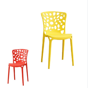 Sillas de comedor Design moderno casa <span class=keywords><strong>cucina</strong></span> all'aperto mobili <span class=keywords><strong>da</strong></span> pranzo Sillas Polipropileno sedia <span class=keywords><strong>in</strong></span> plastica <span class=keywords><strong>resina</strong></span> arancione con foro - Product Image 6