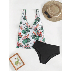 Bikini personnalisé à imprimé léopard dégradé, à porter séparément, bretelles réglables, vêtements de plage féminins - Product Image 2