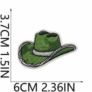 แพทช์รูปแมว นางฟ้า ใบไม้ เต่า โดนัท แมลงปอ สีเขียวเข้ม ปักลาย รีดติดเสื้อผ้า หมวก กระเป๋า สำหรับตกแต่ง - Product Image 3